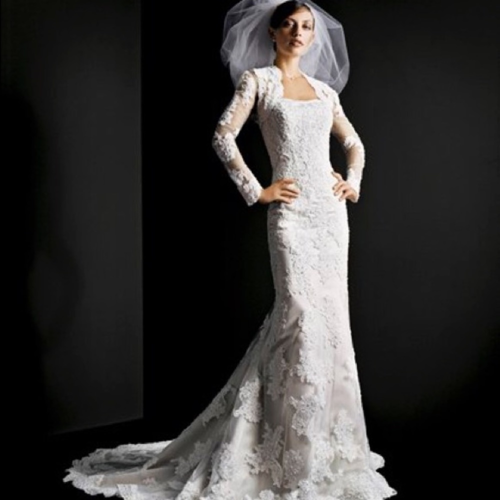 Oleg Casini Beaded Wedding Dress | Size 12
